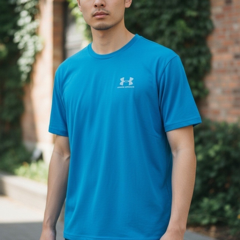 Under Armour Men's Sport style T Shirt SS Loose Fit Heat Gear Blue Size M